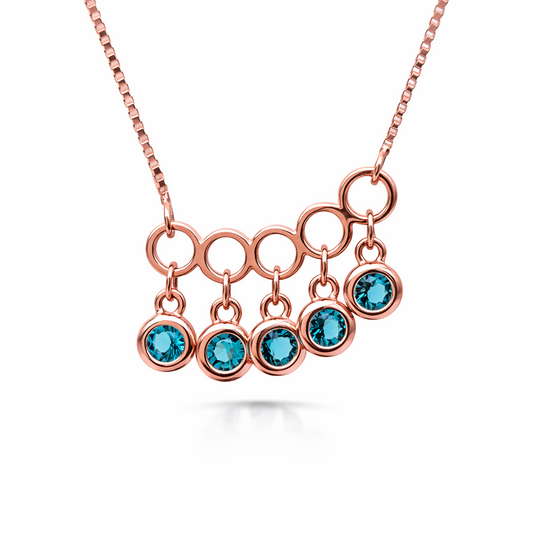 Celeste Drop 925 Sterling Silver Necklace