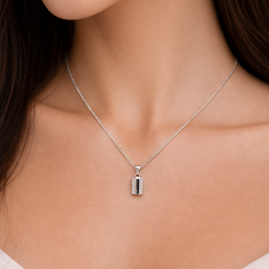 Silver Column 925 Sterling Silver Necklace