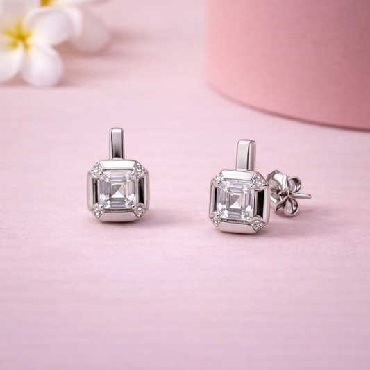 Ice Frame 925 Sterling Silver Earrings