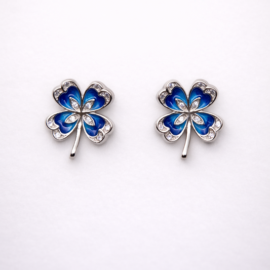 Azure Clover 925 Sterling Silver Earrings