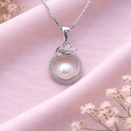 Pearl Wreath 925 Sterling Silver Necklace