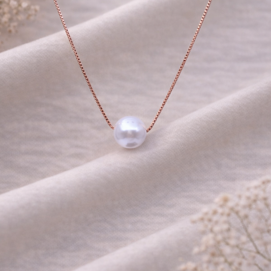 Rosé Pearl Essence 925 Sterling Silver Necklace
