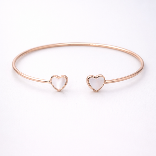 Pearl Hearts 925 Sterling Silver Bracelet