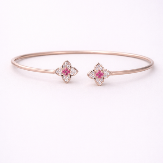 Pink Glint 925 Sterling Silver Bracelet