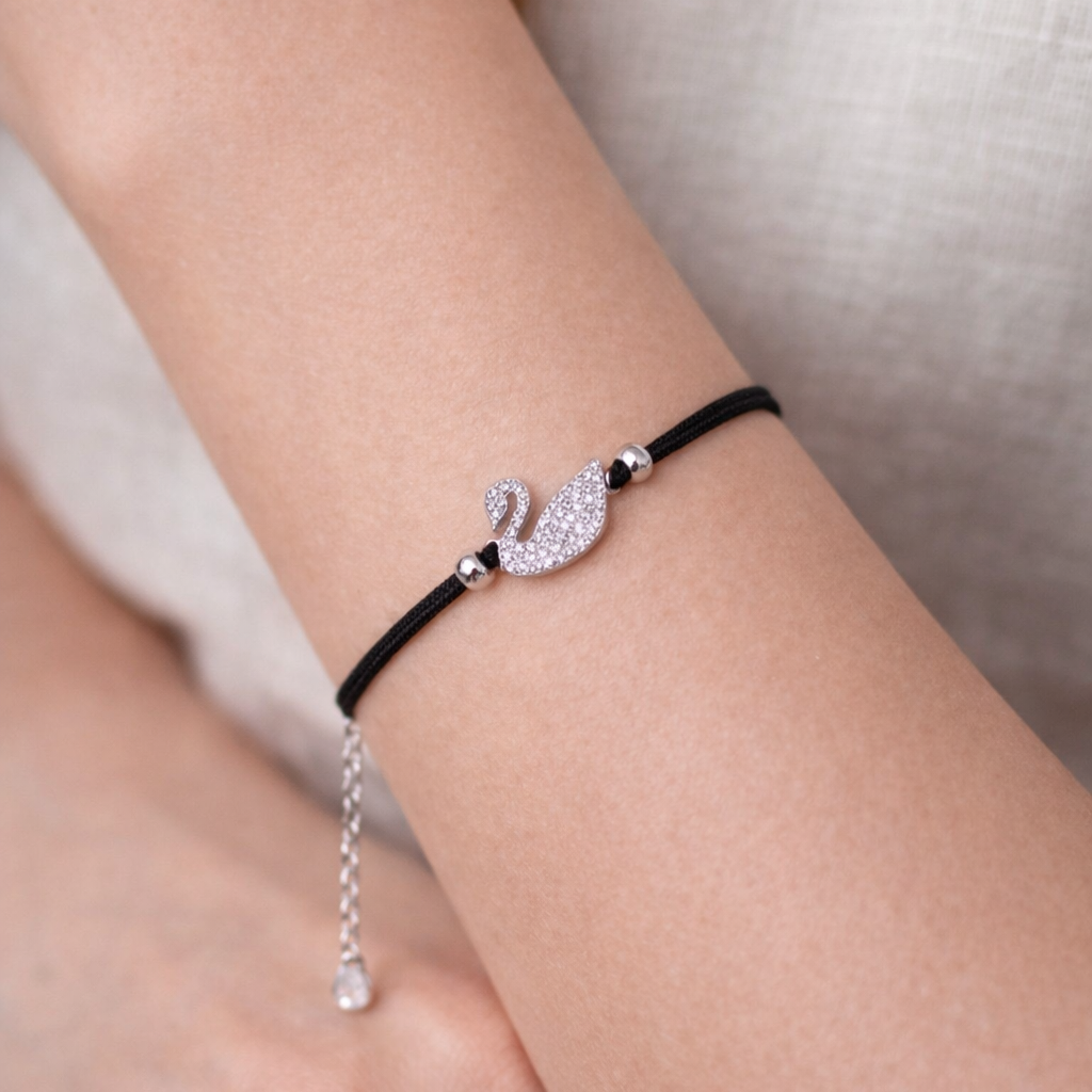 Aurel Swan 925 Sterling Silver Bracelete (Adjustable)
