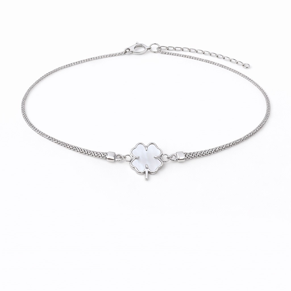 Clover Gleam 925 Sterling Silver Bracelet(Adjustable)