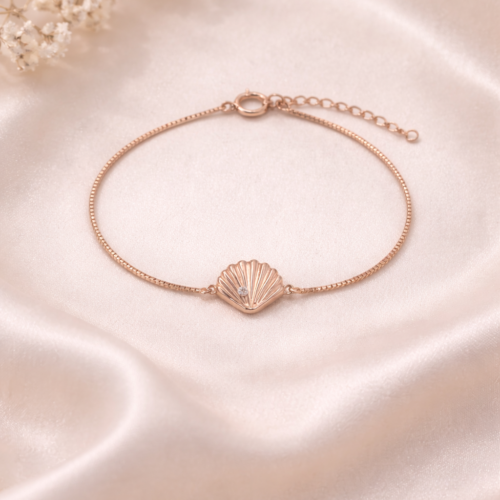 Rosé Crest 925 Sterling Silver Bracelet(Adjustable)