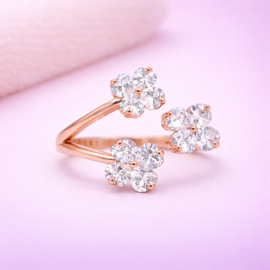 Blossom Aura 925 Sterling Silver Ring(Adjustable)