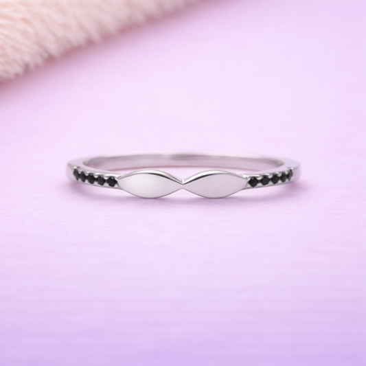 Midnight Harmony 925 Sterling Silver Ring