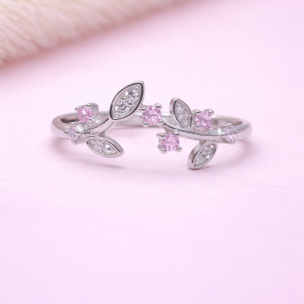 Blush Vine 925 Sterling Silver Ring