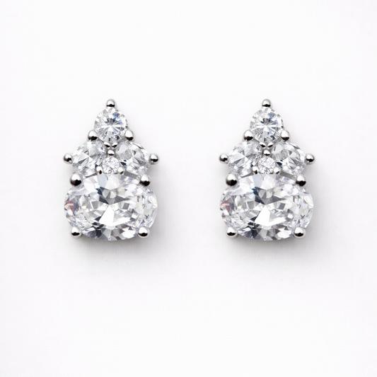 Trinity Spark 925 Sterling Silver Earrings