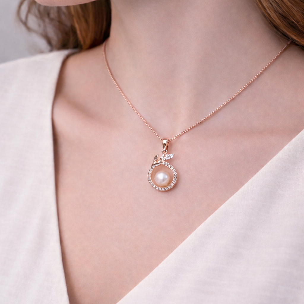 Pearl Wreath 925 Sterling Silver Necklace
