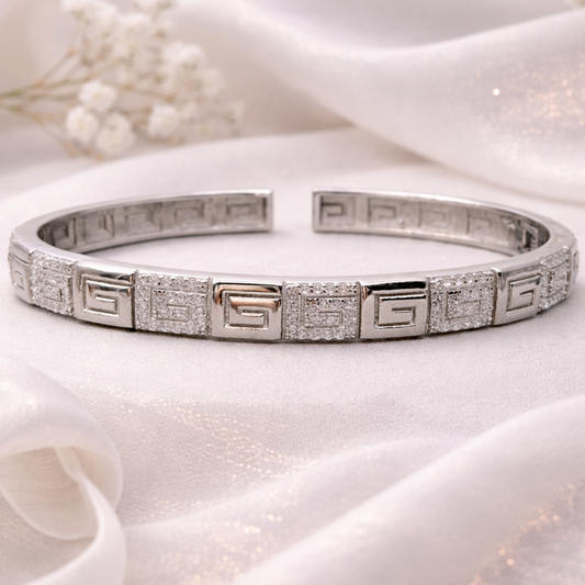 Regal Grid 925 Sterling Silver Bracelet