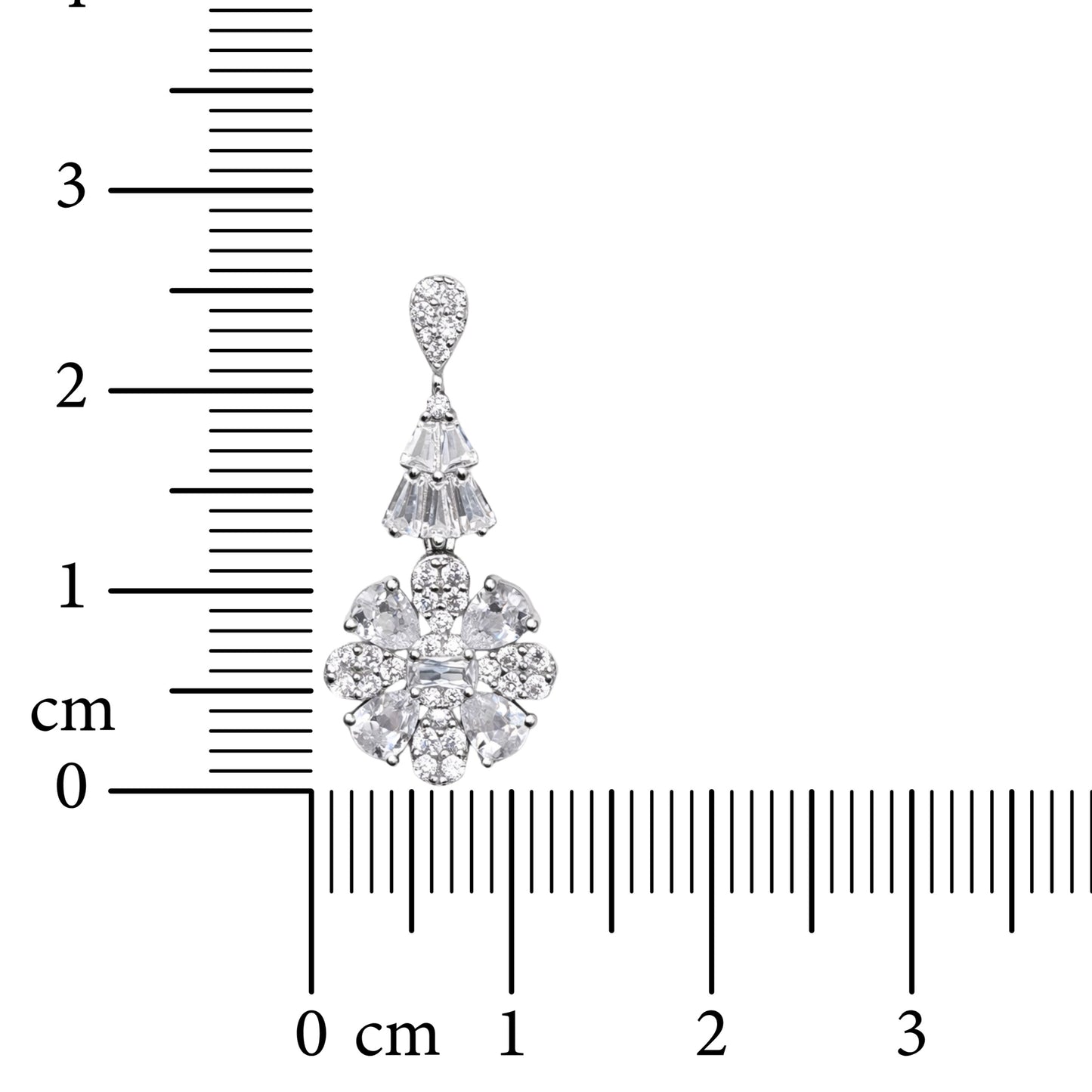 Crystal Cascade 925 Sterling Silver Earrings