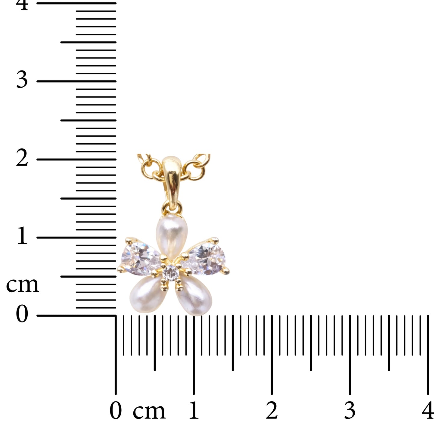 Moonpetal Charm Gold Necklace
