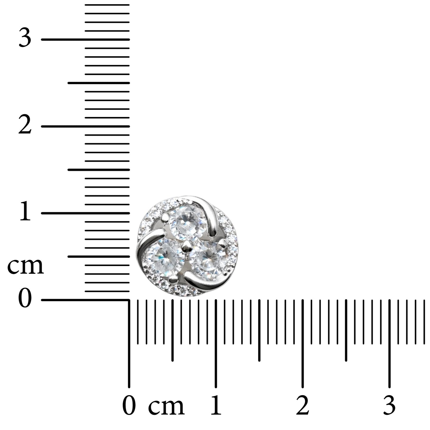 Swirl Trinity Silver 925 Sterling Silver Earrings