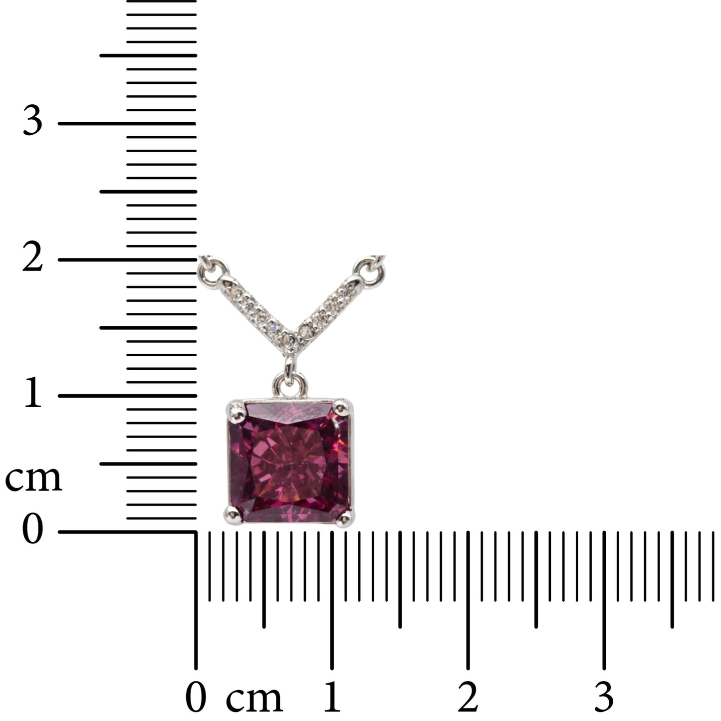 Crimson V-Link 925 Sterling Silver Necklace