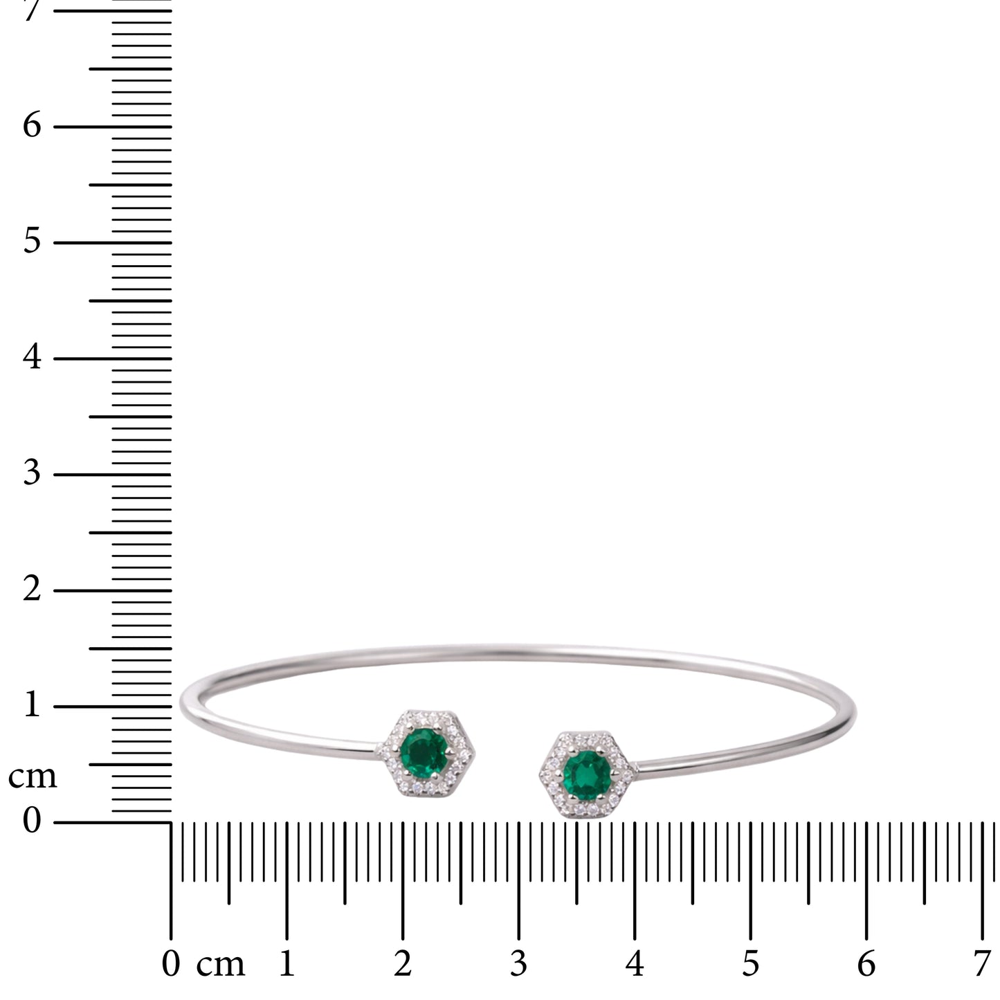 Hex Duo Cuff 925 Sterling Silver Bracelet