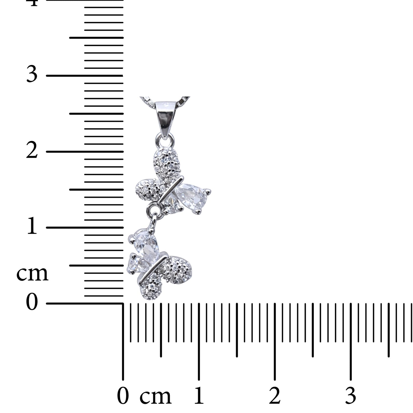 Twin Flutter 925 Sterling Silver Necklace