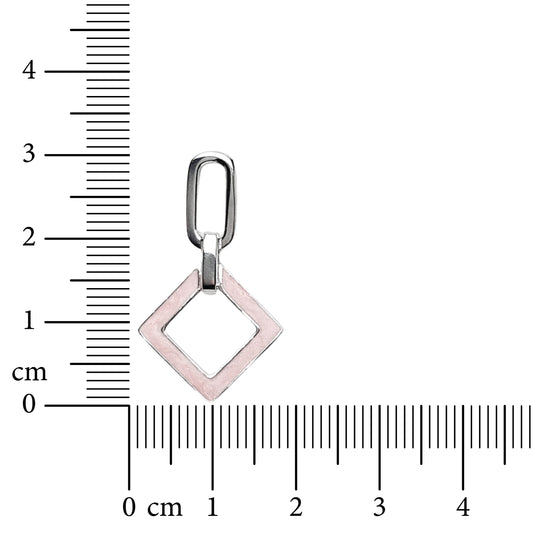 Blush Frame Drops 925 Sterling Silver Earrings