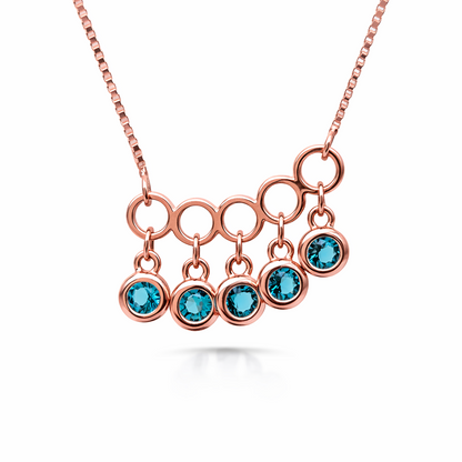 Celeste Drop 925 Sterling Silver Necklace