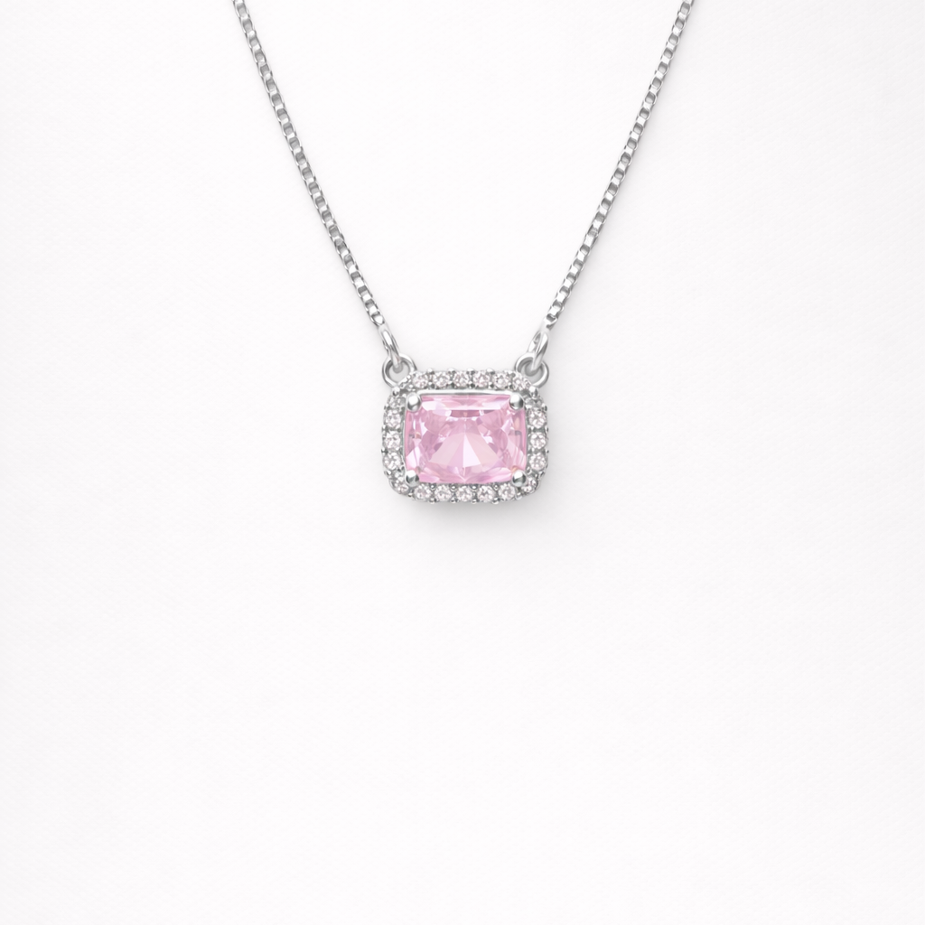 Blush Radiance 925 Sterling Silver  necklace