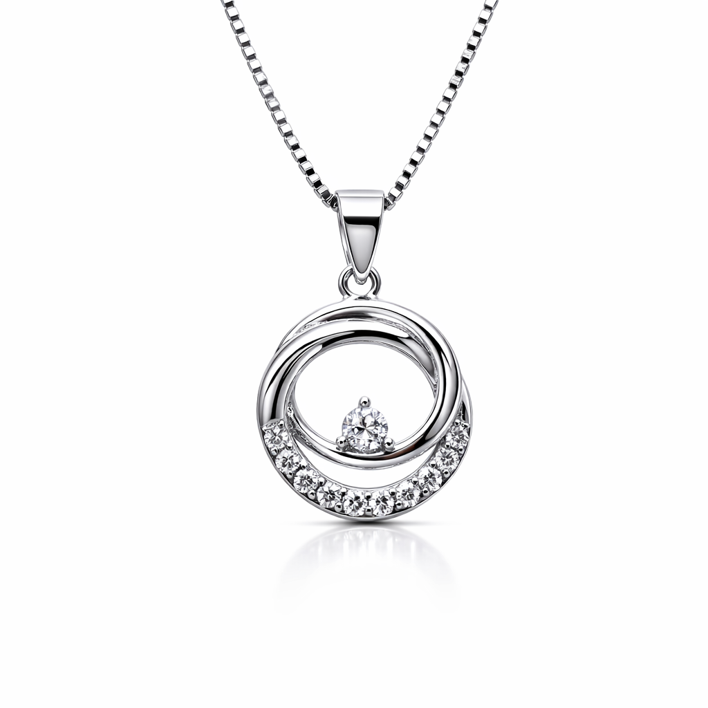 Lunar Loop 925 Sterling Silver Necklace