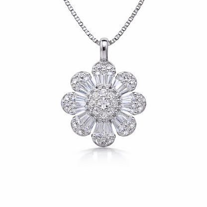 Starlit Daisy 925 Sterling Silver Necklace
