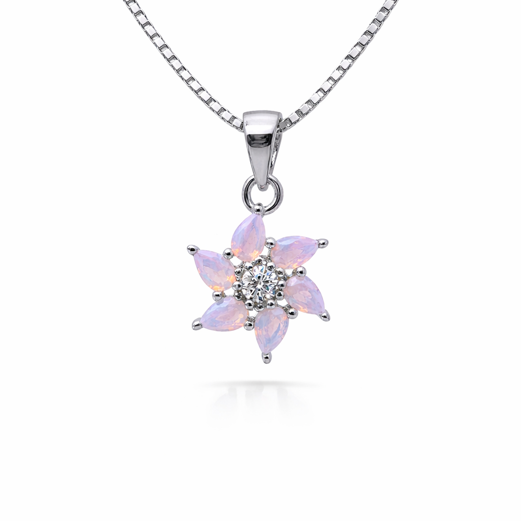 Opal Bloom 925 Sterling Silver Necklace