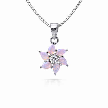 Opal Bloom 925 Sterling Silver Necklace