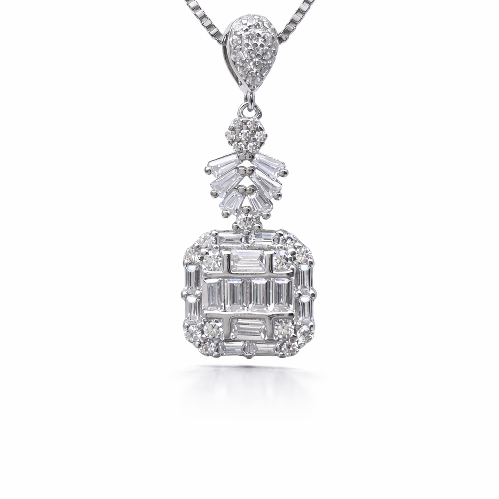 Regal Drop 925 Sterling Silver Necklace