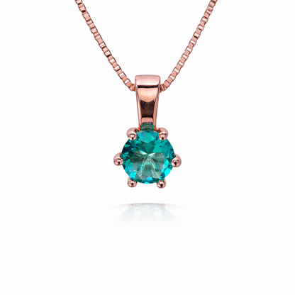 Solitaire Glow 925 Sterling Silver Necklace