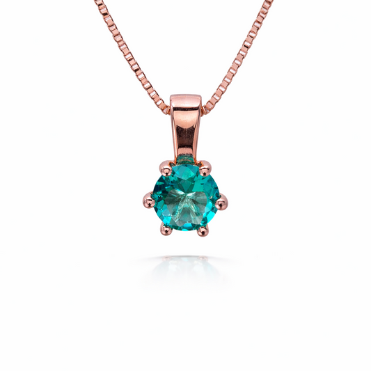 Solitaire Glow 925 Sterling Silver Necklace
