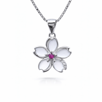 Frost Petal 925 Sterling Silver Necklace