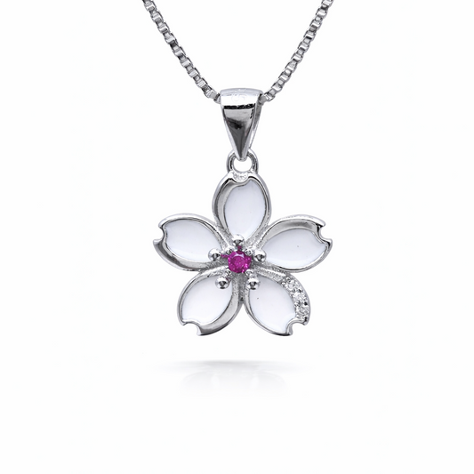Frost Petal 925 Sterling Silver Necklace
