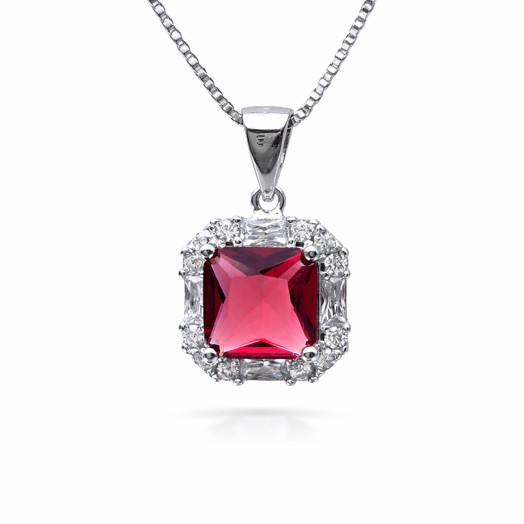 Scarlet Frame 925 Sterling Silver Necklace