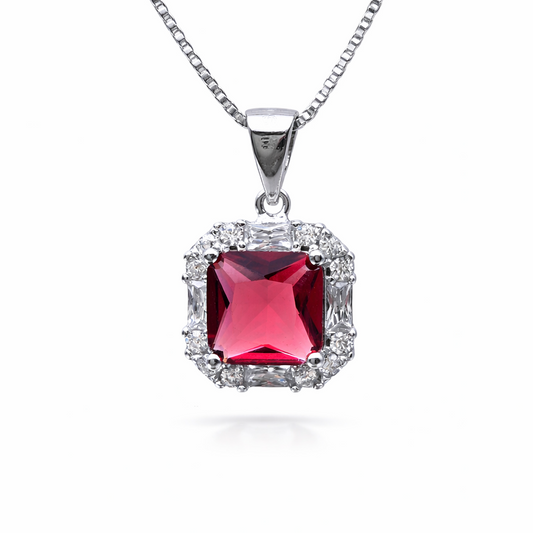 Scarlet Frame 925 Sterling Silver Necklace