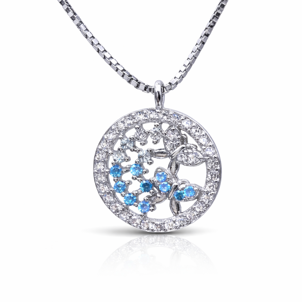 Flutter Circle 925 Sterling Silver Necklace