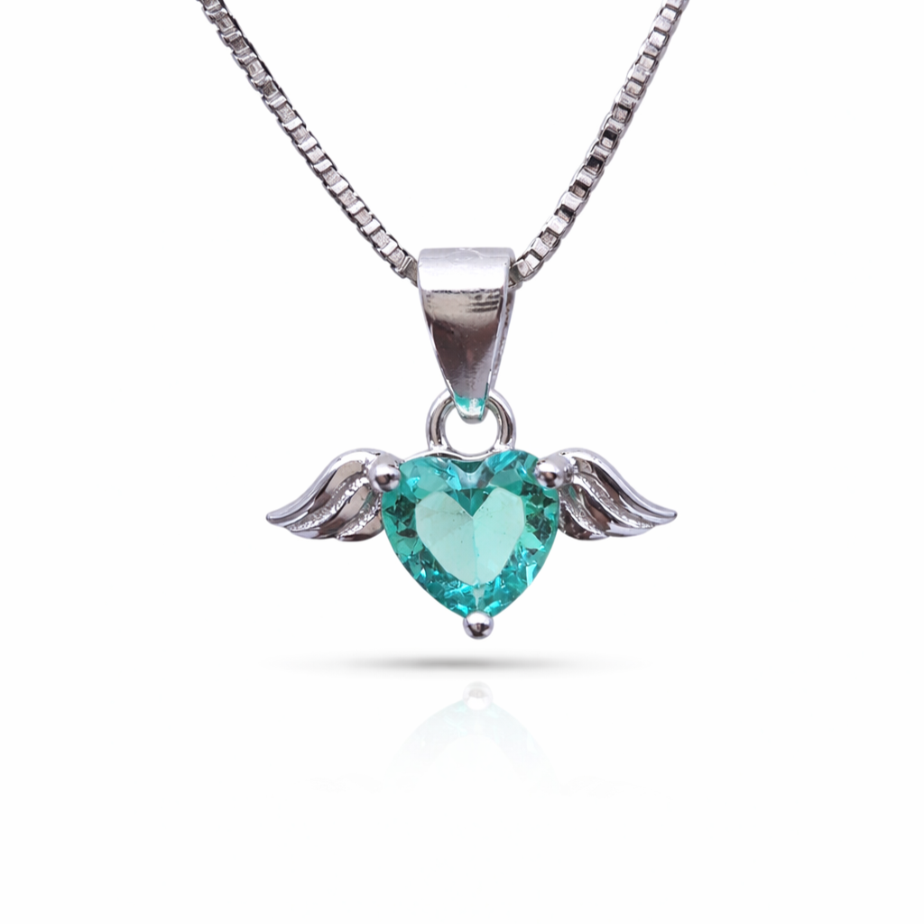 Winged Heart 925 Sterling Silver Necklace