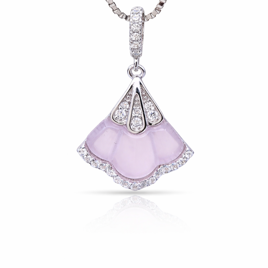 Blush Veil 925 Sterling Silver Necklace