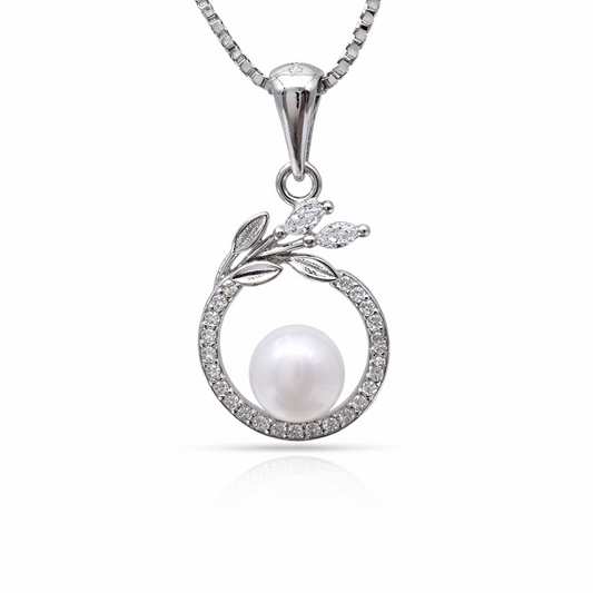 Pearl Wreath 925 Sterling Silver Necklace