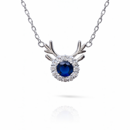 Midnight Antler 925 Sterling Silver Necklace