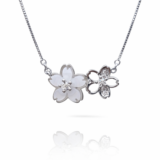 Twin Bloom 925 Sterling Silver Necklace