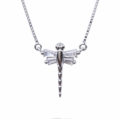 Ethereal Dragonfly 925 Sterling Silver Necklace