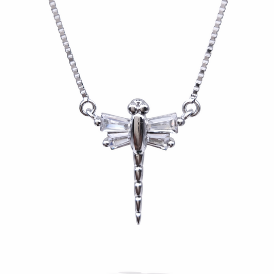 Ethereal Dragonfly 925 Sterling Silver Necklace