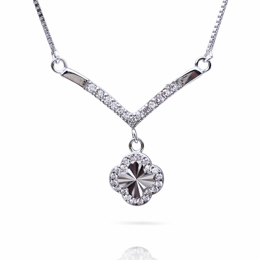 Sparkline Clover 925 Sterling Silver Necklace