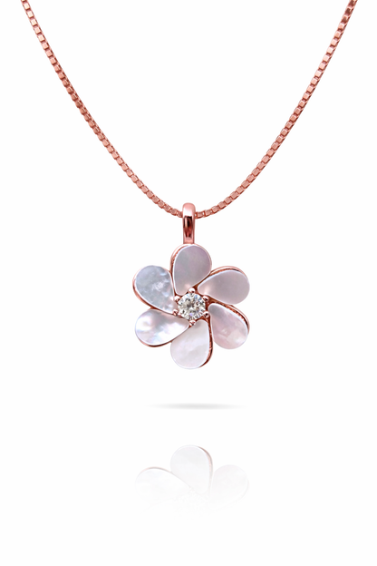 Moonlit Petal 925 Sterling Silver Necklace