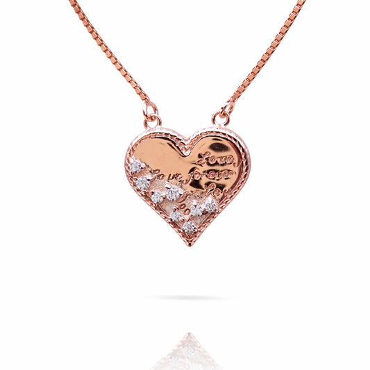 Forever Love Heart 925 Sterling Silver Necklace