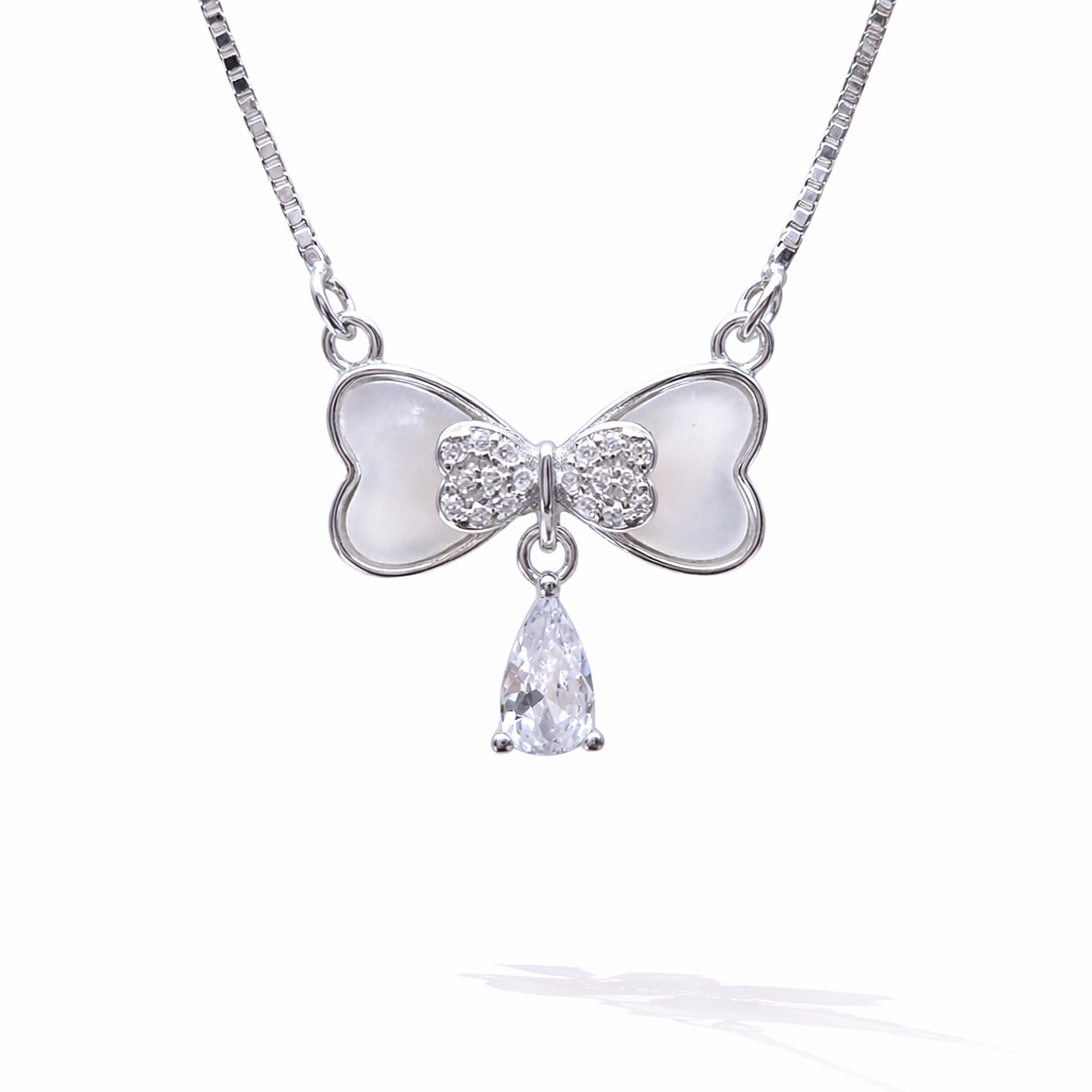 Moonlight Bow 925 Sterling Silver Necklace