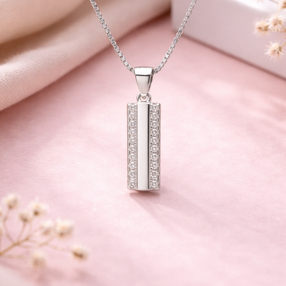 Silver Column 925 Sterling Silver Necklace